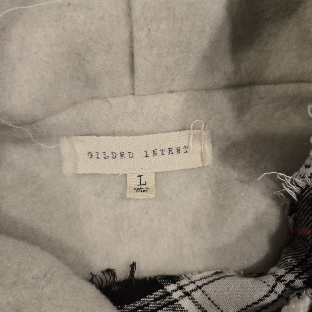 Gray And Multicolor Patchwork Hooded Sweatshirt - image 2